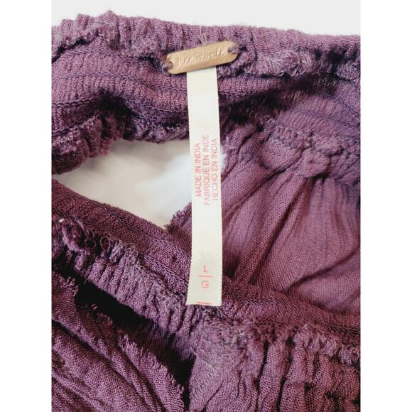 Free People Womens Large Garden Party Maxi Dress Tassels Side Slit Cut-Outs Boho - Picture 9 of 13